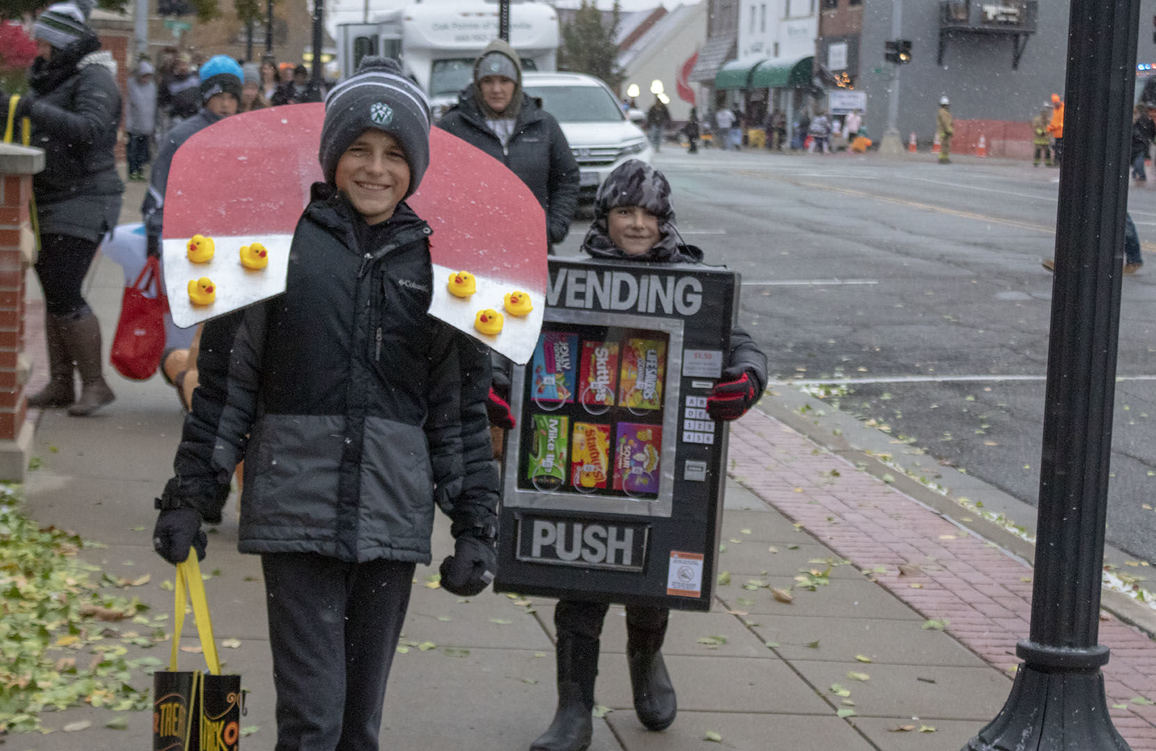 Homemade costumes at Downtown Trick or Treat